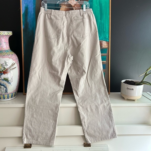 Ruby Rd. Cream Straight Leg Pants 12P - Picture 6 of 16